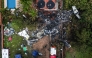 This photo shows an aerial view of the wreckage of an airplane that crashed with 61 people on board in Vinhedo, Sao Paulo State, Brazil, on August 10, 2024. Photo by Nelson ALMEIDA / AFP