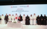 Minister of Education and Higher Education H E Lolwah bint Rashid Al Khater and QRCS President Yousef bin Ali Al Khater with other officials during the signing ceremony.