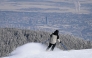 A man skies on a slope of Vitosha mountain, near Sofia on February 20, 2025. Photo by Nikolay DOYCHINOV / AFP