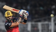 Royal Challengers Bengaluru's Virat Kohli plays a shot during the Indian Premier League (IPL) Twenty20 cricket match between Kolkata Knight Riders and Royal Challengers Bengaluru at the Eden Gardens in Kolkata on March 22, 2025. (Photo by DIBYANGSHU SARKAR / AFP)