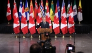 Canada's Prime Minister Mark Carney speaks during a press conference after the First Ministers Meeting in Ottawa, Canada on March 21, 2025. (Photo by Dave Chan / AFP)
