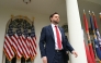 US Vice President JD Vance arrives to attend President Donald Trump's remarks on reciprocal tariffs during a so-called 