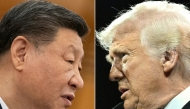 This combination of pictures created on April 09, 2025 shows Chinese President Xi Jinping in Beijing on February 6, 2025 and US President Donald Trump in Washington, DC on April 8, 2025. (Photo by Andres Martinez Casares and Saul Loeb / AFP)

