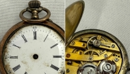 An undated handout photo released on April 15, 2025 by Henry Aldridge and Son Ltd auction house shows the gilt silver and brass watch of Danish second-class passenger Hans Christensen Givard. (Photo by Henry Aldridge and Son Ltd / AFP) 