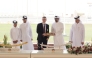 Minister of Interior and Commander of the Internal Security Force (Lekhwiya) H E Sheikh Khalifa bin Hamad bin Khalifa Al-Thani with the Managing Director of Qatar Shell Rob Maxwell.  