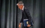 Federal Reserve Chair Jerome Powell departs after speaking with Dr. Raghuram Rajan, a Professor of Finance at the University of Chicago's Booth School, during an Economic Club of Chicago event on April 16, 2025 in Chicago, Illinois. (Photo by Vincent Alban / GETTY IMAGES NORTH AMERICA / Getty Images via AFP)
