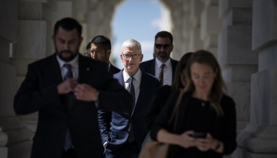 Apple CEO Tim Cook leaves the US House of Representatives on Capitol Hill on September 14, 2023, in Washington, DC. (Photo by Jabin Botsford/The Washington Post
