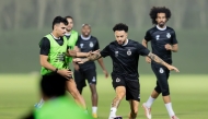 Al Sadd's players in action during a training session ahead of their match against Al Ahli. 