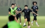 Al Sadd's players in action during a training session ahead of their match against Al Ahli. 