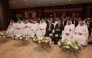 Minister of State for Foreign Trade Affairs at the Ministry of Commerce and Industry H E Dr. Ahmed bin Mohammed Al-Sayed, Minister of Health of the Italian Republic H E Prof. Orazio Schillaci, Ambassador of the Italian Republic to Qatar, H E Paolo Toschi with other dignitaries during the forum, yesterday.