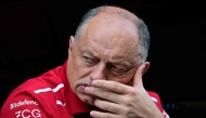 Ferrari team principal Frederic Vasseur looks on from the pit wall during the first practice session of the 2025 Saudi Arabia Formula One Grand Prix at the Jeddah Corniche Circuit on April 18, 2025. (Photo by Giuseppe Cacace / AFP)
