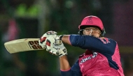 Rajasthan Royals' Vaibhav Suryavanshi plays a shot during the Indian Premier League (IPL) Twenty20 cricket match between Rajasthan Royals and Lucknow Super Giants at the Sawai Mansingh Stadium in Jaipur on April 19, 2025. (Photo by Money SHARMA / AFP)