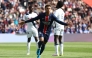Paris Saint-Germain's French midfielder #14 Desire Doue celebrates after scoring PSG's first goal during the French L1 football match between Paris Saint-Germain (PSG) and Le Havre AC at the Parc des Princes Stadium in Paris on April 19, 2025. (Photo by FRANCK FIFE / AFP)
