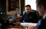 In this handout photograph taken and released on April 21, 2025, Ukraine's President Volodymyr Zelensky waits for a phone call with Britain's Prime Minister Keir Starmer as he sits at his desk in his office in Kyiv. (Photo by Handout / Ukrainian Presidential Press Service / AFP)

