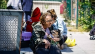 Local residents wait in a street in Istanbul on April 23, 2025, following an initial quake at 12:49 pm (0949 GMT) followed by three others of with magnitudes of 4.4 to 4.9. Photo by KEMAL ASLAN / AFP