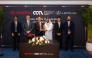 CEO of Al Abdulghani Motors, Abdulghani Nasser Al Abdulghani; and Executive Vice President of India and Middle East Region at Toyota, Yasunori Tanaka along with officials.