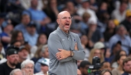 Head Coach Jason Kidd of the Dallas Mavericks reacts against the Memphis Grizzlies during the second half of the Play-In Tournament at FedExForum on April 18, 2025 in Memphis, Tennessee. (Photo by Justin Ford / GETTY IMAGES NORTH AMERICA / Getty Images via AFP)
