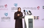 Minister of Education and Higher Education H E Lolwah bint Rashid Al Khater delivering the opening remarks during the conference.