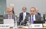 Minister of Finance, H E Ali bin Ahmed Al Kuwari with other officials during the Lebanon Financing Recovery and Reconstruction roundtable, held in Washington, DC.