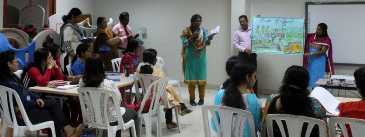 Teachers attending the workshop