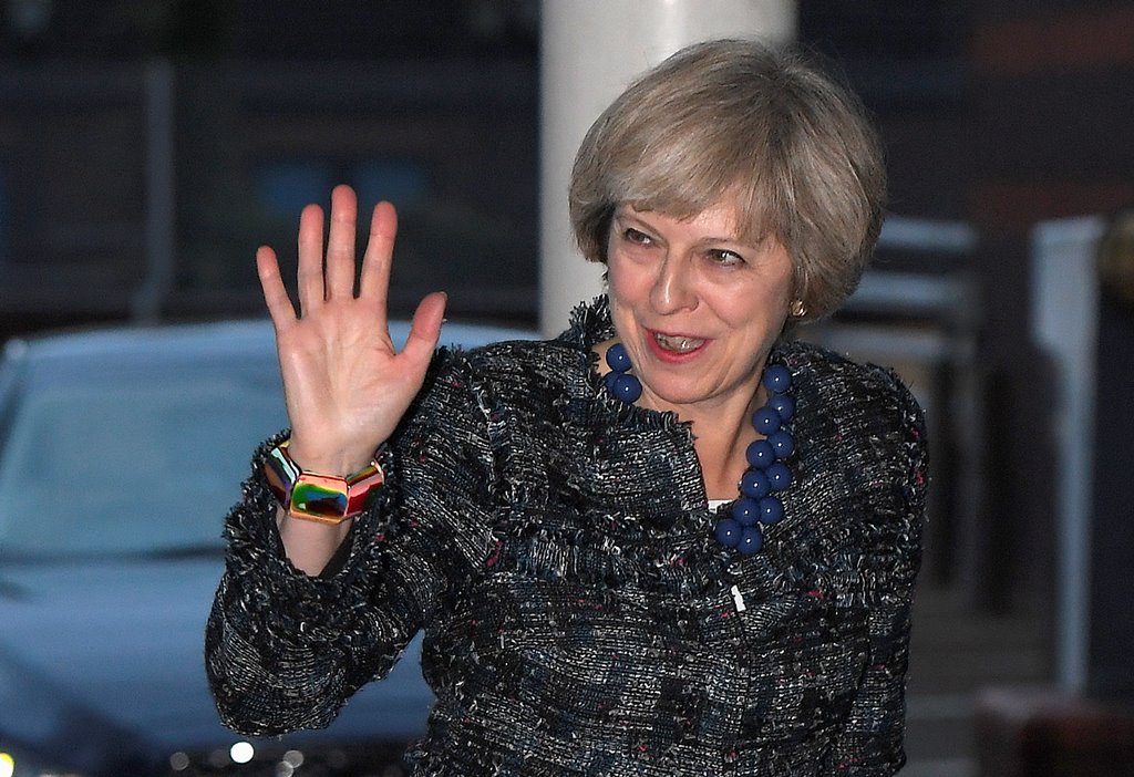 Britain's Prime Minister Theresa May arrives ahead of the annual Conservative Party Conference in Birmingham, Britain, October 1, 2016. (Toby Melville/Reuters)