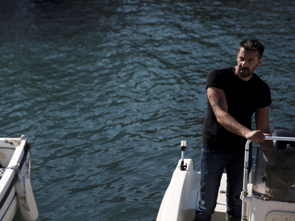 Greek fisherman Stratis Valamios, 40, a Nobel Peace Prize nominee, is seen on his boat at the Skala Sikamias village on the island of Lesbos, Greece, October 7, 2016 before the announcement of the Nobel Peace Prize winner. Reuters/Alkis Konstantinidis