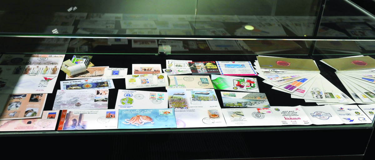 First-day philatelic covers of various Arab countries at Arab Postal Stamps Museum in Katara. Pic: Kammutty VP/ The Peninsula