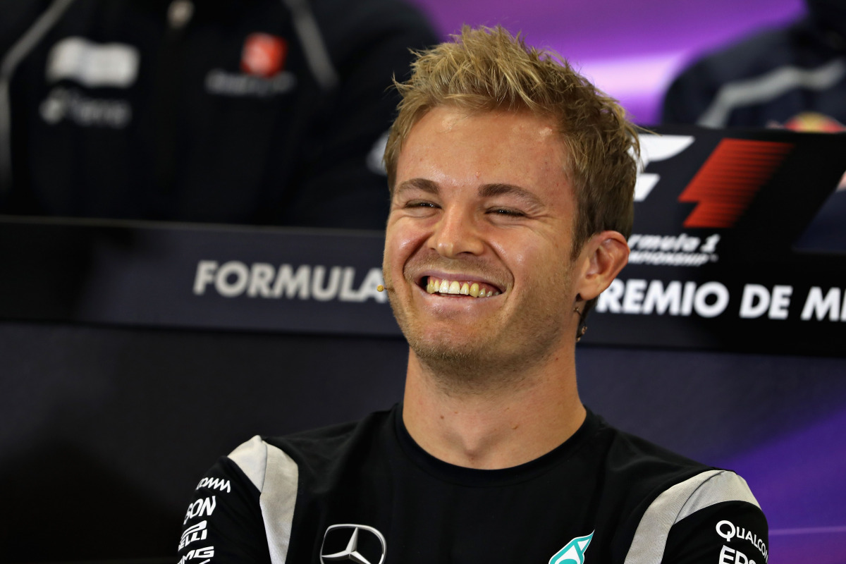 Nico Rosberg of Germany and Mercedes GP talks in the Drivers Press Conference during previews to the Formula One Grand Prix of Mexico at Autodromo Hermanos Rodriguez on October 27, 2016 in Mexico City, Mexico. (Mark Thompson/Getty Images/AFP)