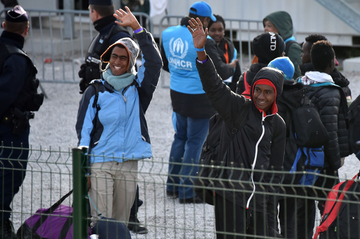 Unaccompanied migrant minors from the demolished 