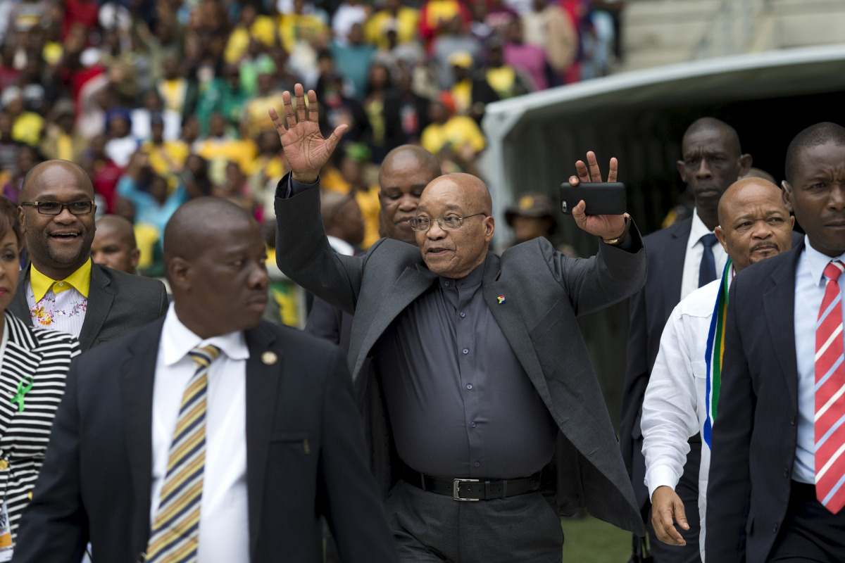 South African President Jacob Zuma arrives at a Human Rights Day rally in Durban, South Africa, March 21, 2016. (REUTERS / Rogan Ward) 