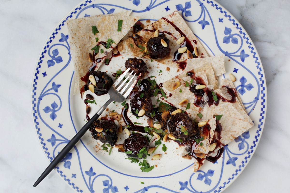 Meatballs in Sour Cherry Sauce (Photo by Deb Lindsey for The Washington Post)