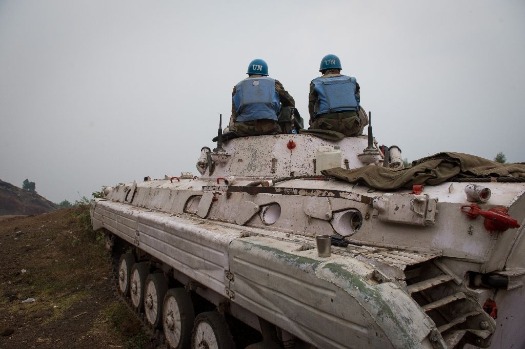 The UN peacekeepers were struck as they were exercising (AFP Photo/Phil Moore).