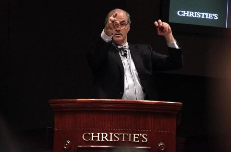 File photo of a Christie's auctioneer conducting an auction. Reuters  