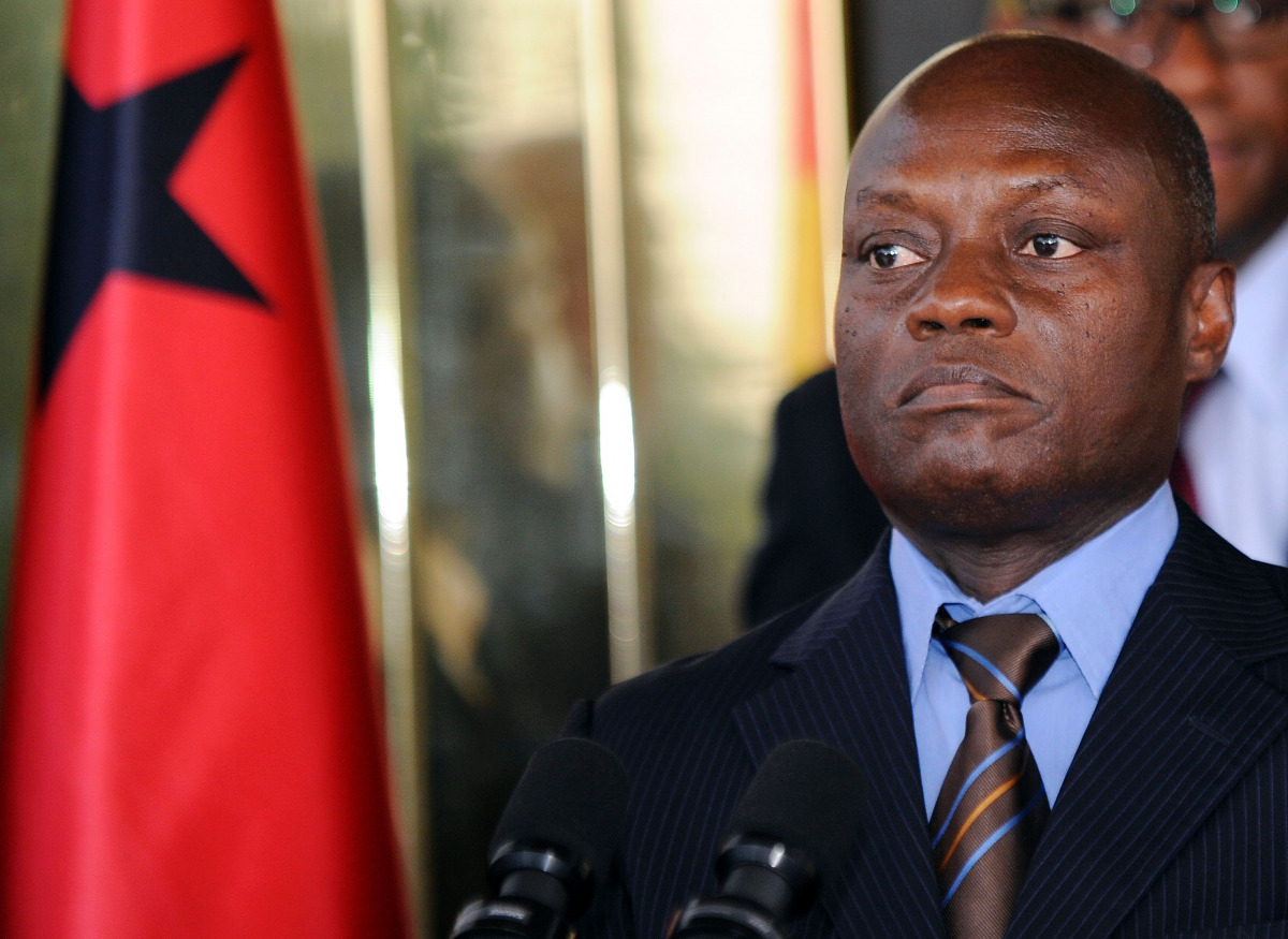 his file photo taken on June 11, 2014 shows Guinea-Bissau's newly-elected President Jose Mario Vaz listening to questions during a joint press conference with his Ivorian counterpart after their meeting at the Presidential palace in Abidjan. Guinea-Bissau