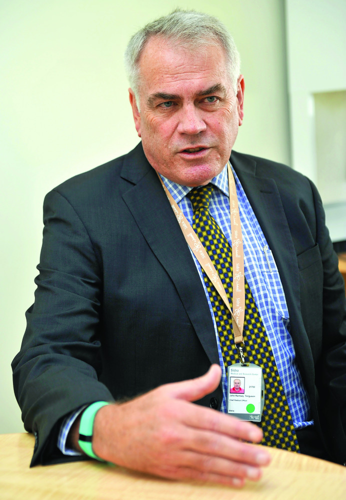 Dr John Ferguson, Chief Medical Officer, Sidra. Pic: Abdul Basit / The Peninsula