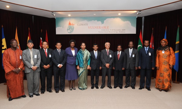 High-Level Delegates at the first Climate Vulnerable Forum at Male Maldives, November 2009. Photo courtesy:  Maldives Presidency