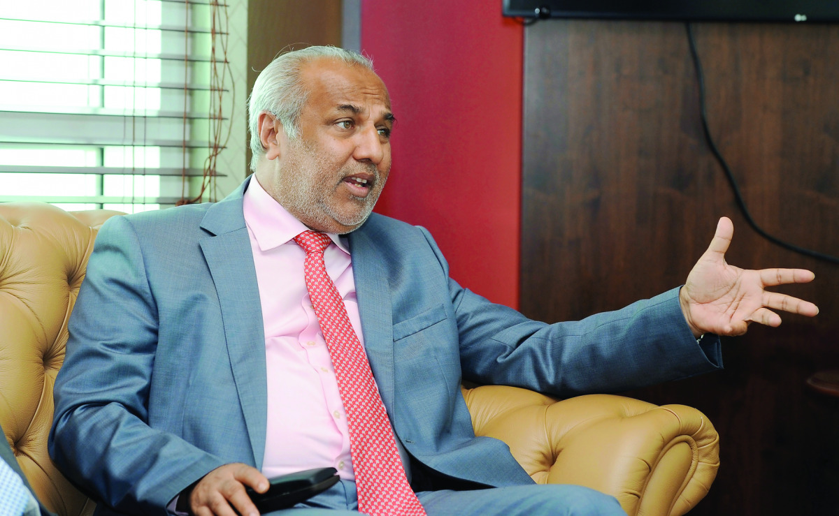 Sri Lankan Minister of City Planning and Water Supply, Rauff Hakeem, speaking to The Peninsula in Doha, yesterday. Pic: Salim Matramkot/The Peninsula
