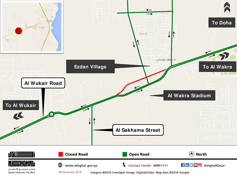 Map showing the diversion