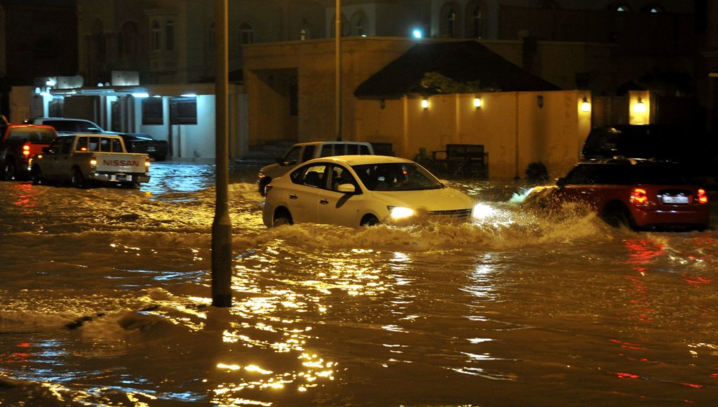 Water logging at Al Thumama area. Photo by Kammutty VP