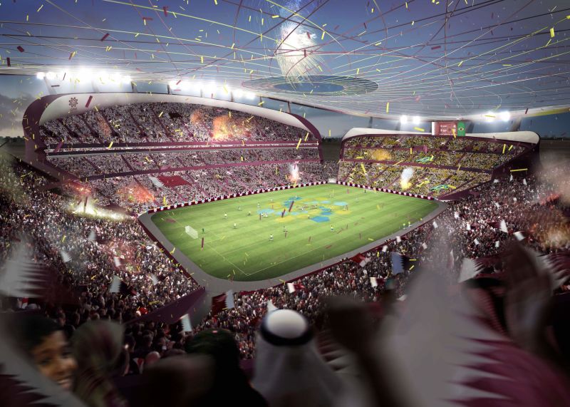 Artist's impression of the Lusail Iconic Stadium