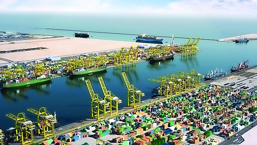 A view of the new Hamad Port.
