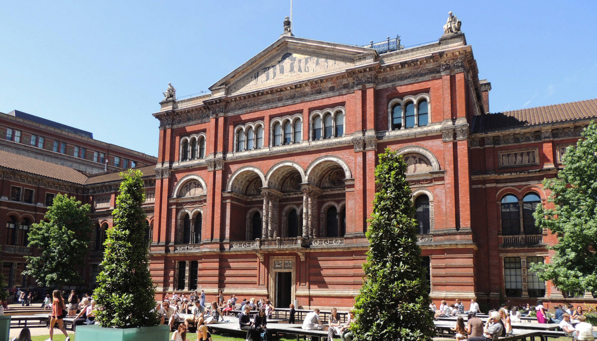 The Victoria and Albert Museum (often abbreviated as the V&A), London, is the world's largest museum of decorative arts and design, housing a permanent collection of over 4.5 million objects. It was founded in 1852 and named after Queen Victoria and Princ