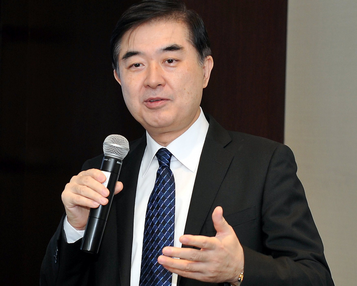 Chinese Ambassador Li Chen during a meeting held at Shangri-La Hotel. (Pic: Kammutty VP/ The Peninsula)