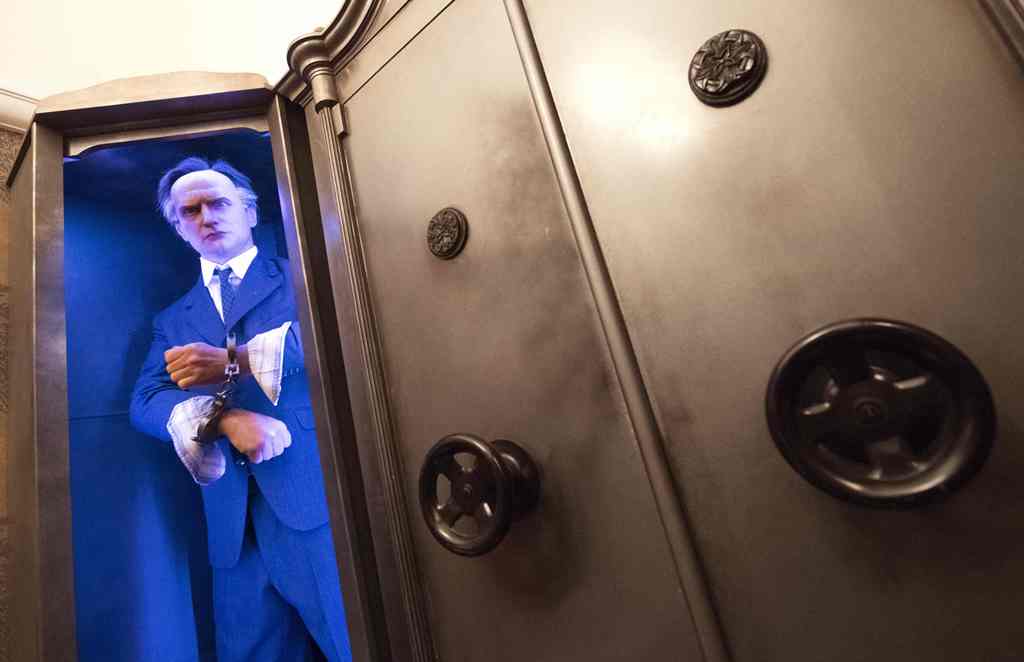 A wax figure of Harry Houdini, the famed Hungarian-born escape is seen in the 