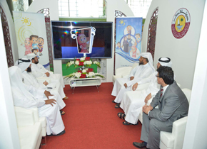 Awqaf Ministry officials inaugurating the upgraded web portal.