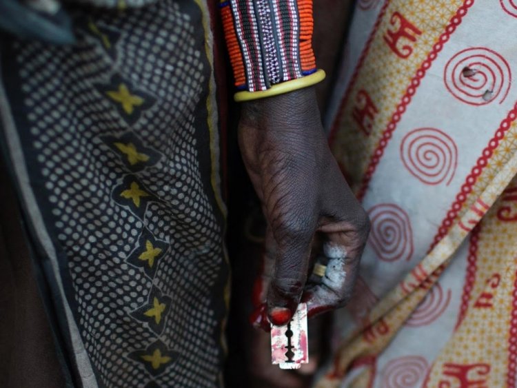 A razor blade used for female genital mutilation (Reuters) 