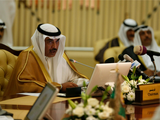 Kuwait's Minister of Foreign Affairs Sheikh Sabah al Khalid al Sabah presides over a GCC meeting in Riyadh June 2, 2014 (Faisal Al Nasser / Reuters) 