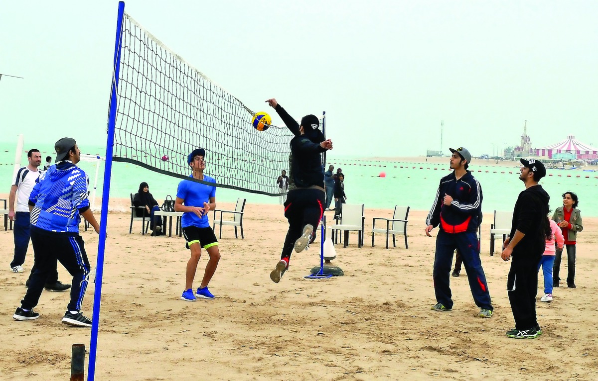 A large number of people participated in various games at Katara to celebrate National Sport Day. Pics: Kammutty VP/ The Peninsula