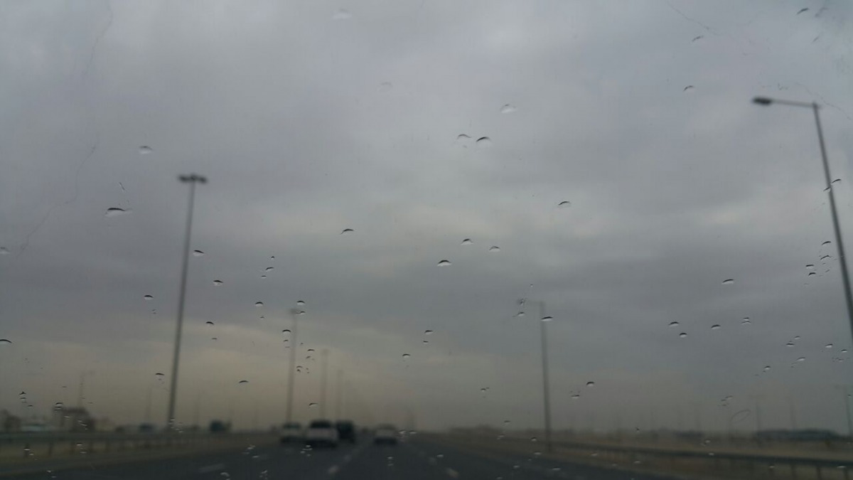 Early morning drizzle in Qatar. Pic: Abdul Basit / The Peninsula 