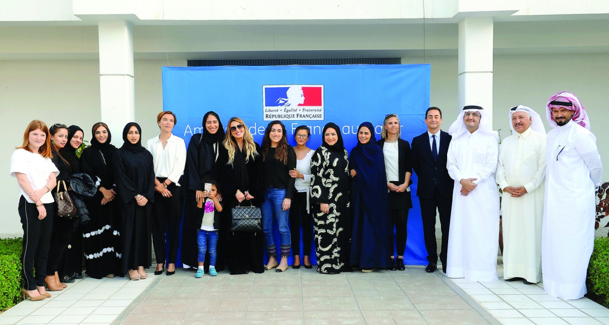 Officials and Qatari women achievers at the function held at the residence of French Ambassador to Qatar yesterday. Pic: Salim Matramkot / The Peninsula